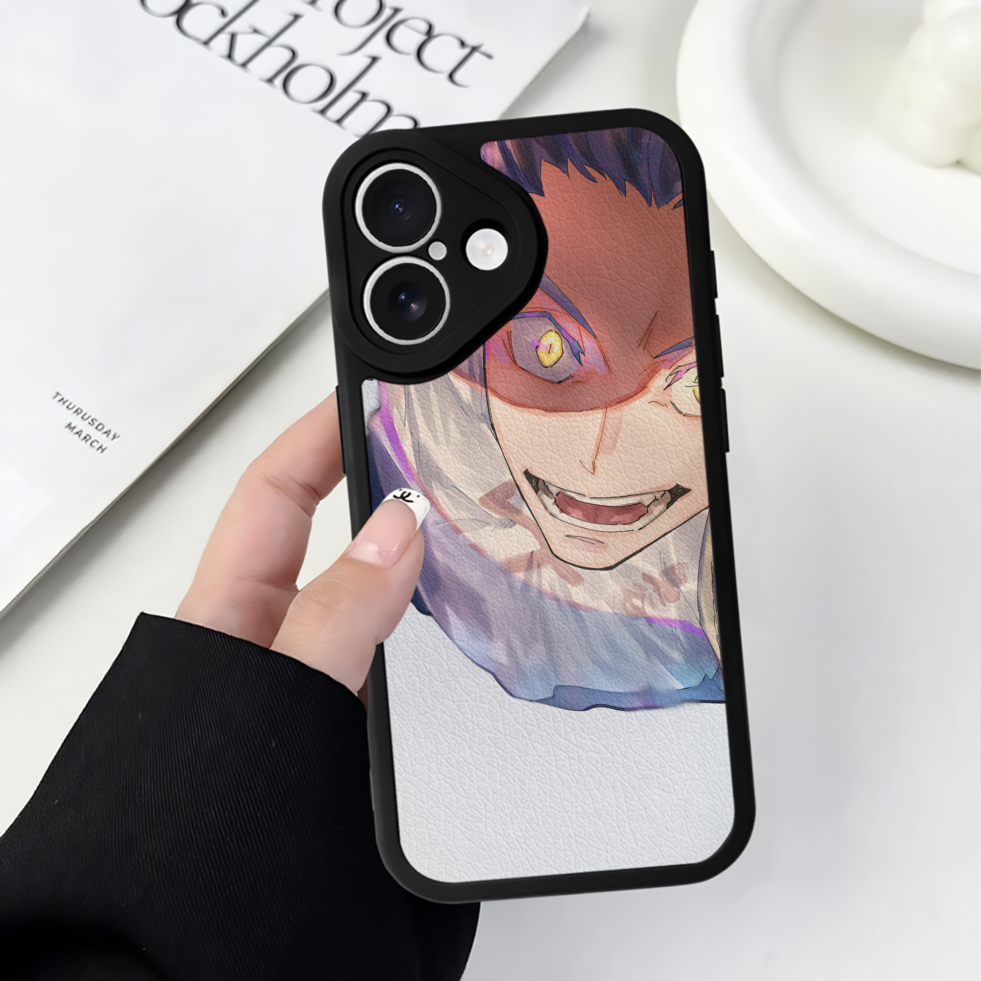 （画像用） ハイキュー!! Haikyu!! 【iPhone 16シリーズ対応】シリコンスマホケース（レザー調） 材質：シリコン